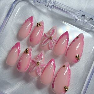 Elegant Pink Press-On Nail